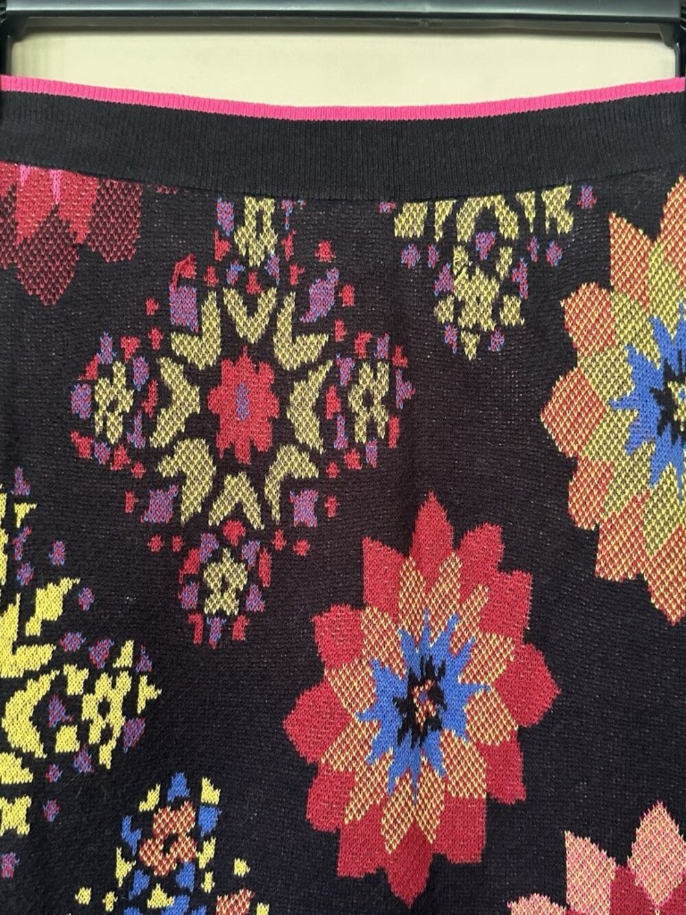Maeve Anthropologie Floral Granny Square Skirt Women XXS Knit Boho Rainbow Flowe - Picture 4 of 7